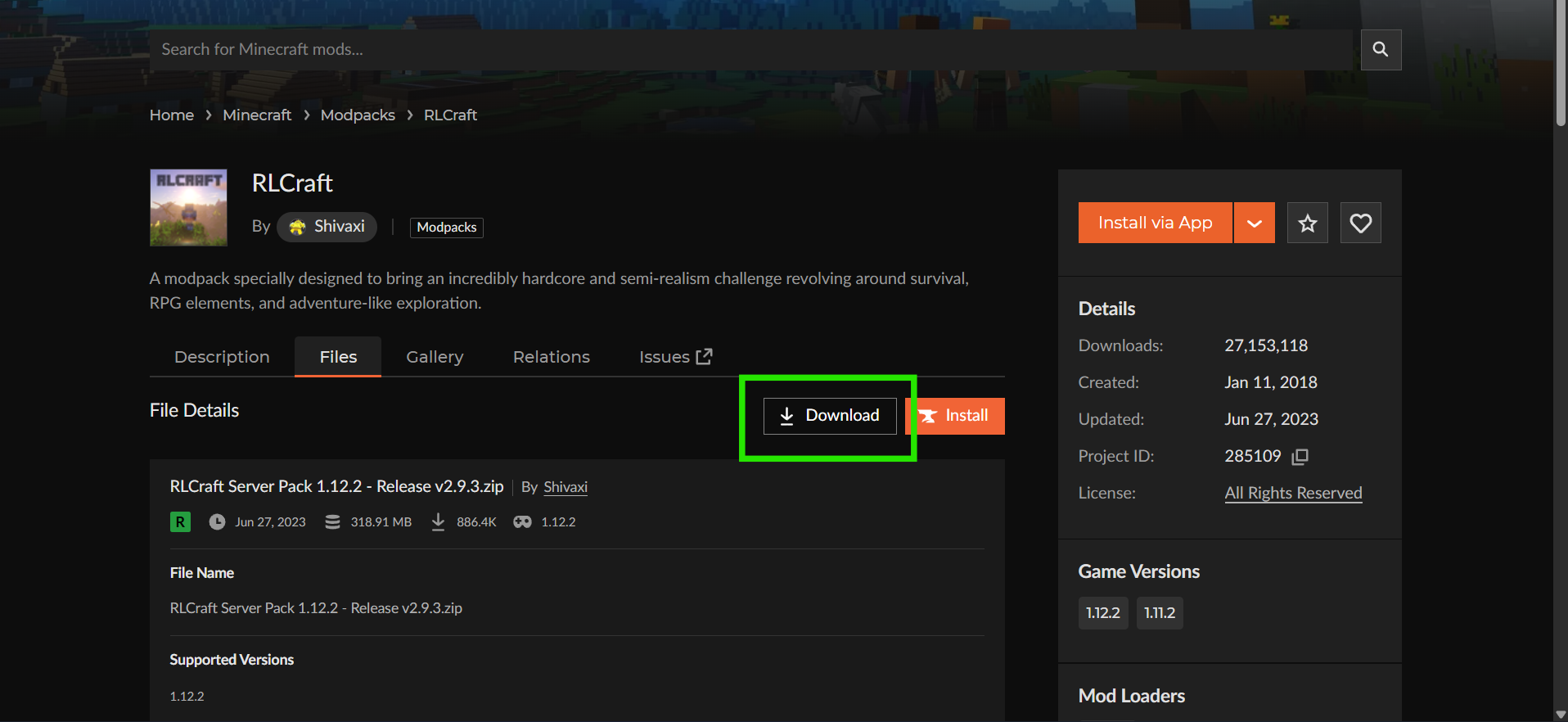 วิธีลง Modpack ผ่านเว็บ Curseforge ในเซิพ Minecraft ด้วยตัวเอง » REALMS