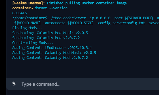 วิธีลง mod tModLoader ใน Realms.in.th 8 mod load